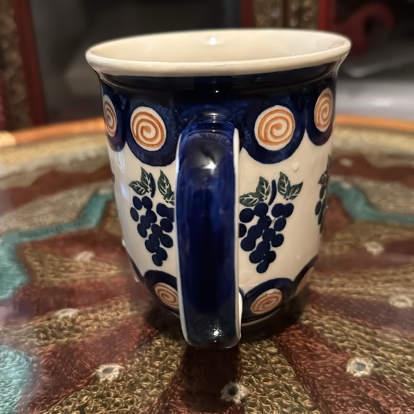 Polish pottery Grapes mug cup - Picture 6 of 8